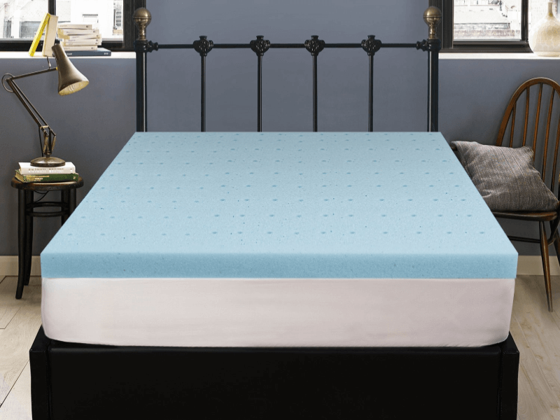 Gel memory foam mattress topper
