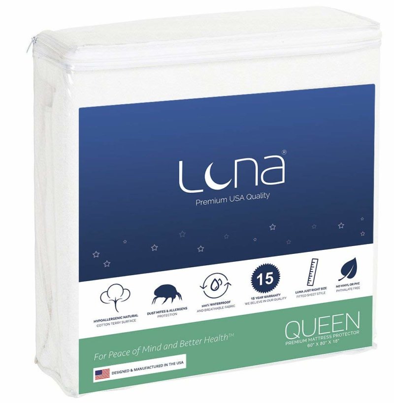 Luna Premium Mattress Protector in package