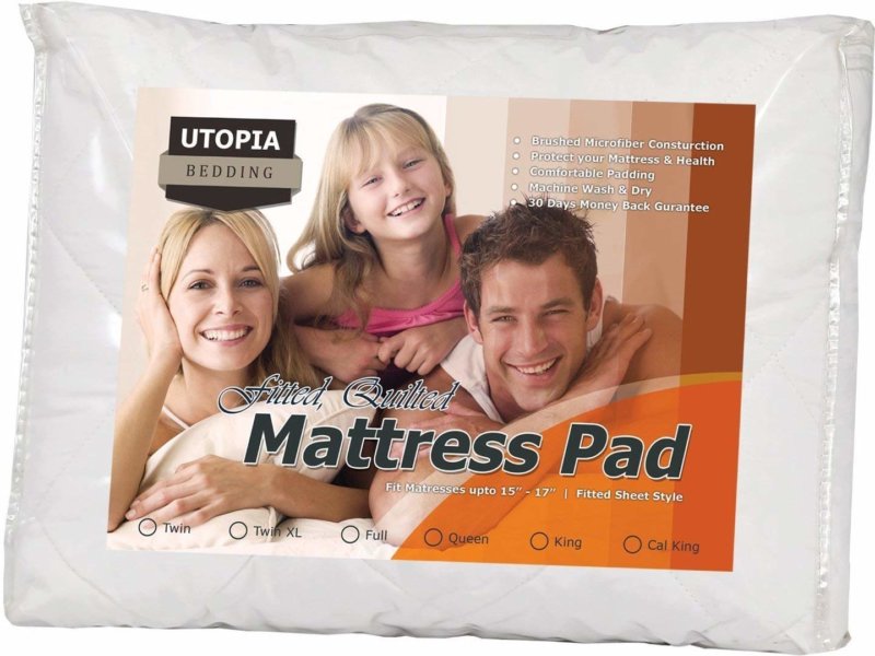 Utopia Bedding mattress pad in packaging